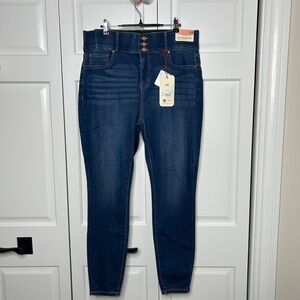 ARULA Blue Skinny Jeans High-Rise Tapered
